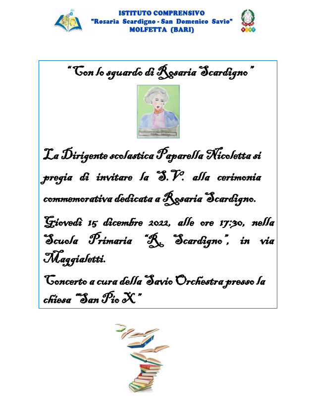 Invito Rosaria Scardigno