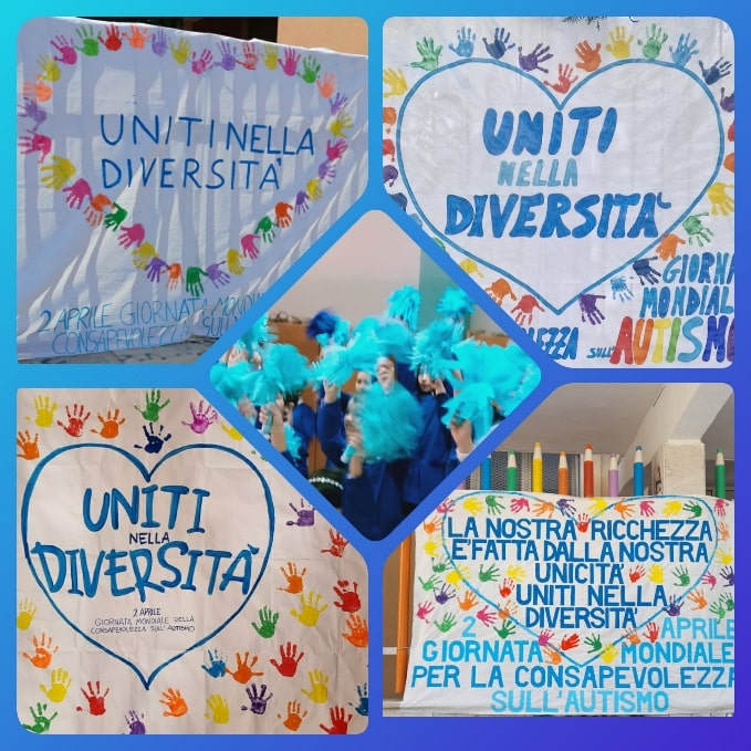 Collage striscioni autismo