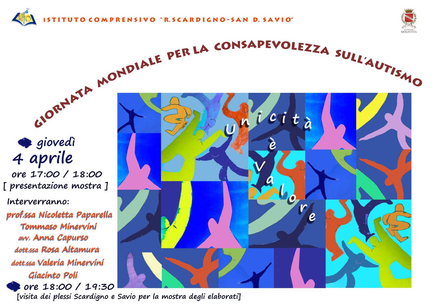Locandina evento Giornata mondiale consapevolezza autismo