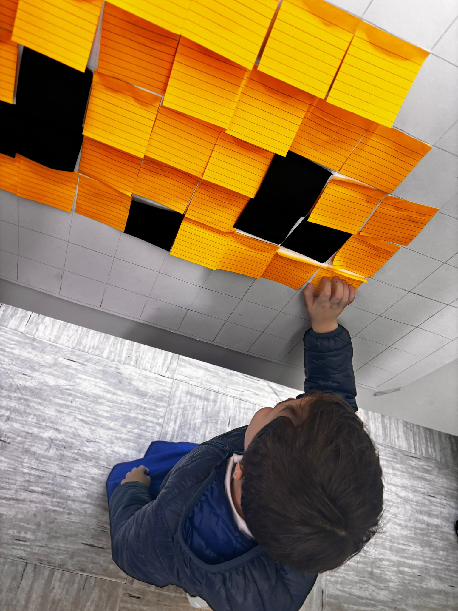 Zucca Pixel art con post-it